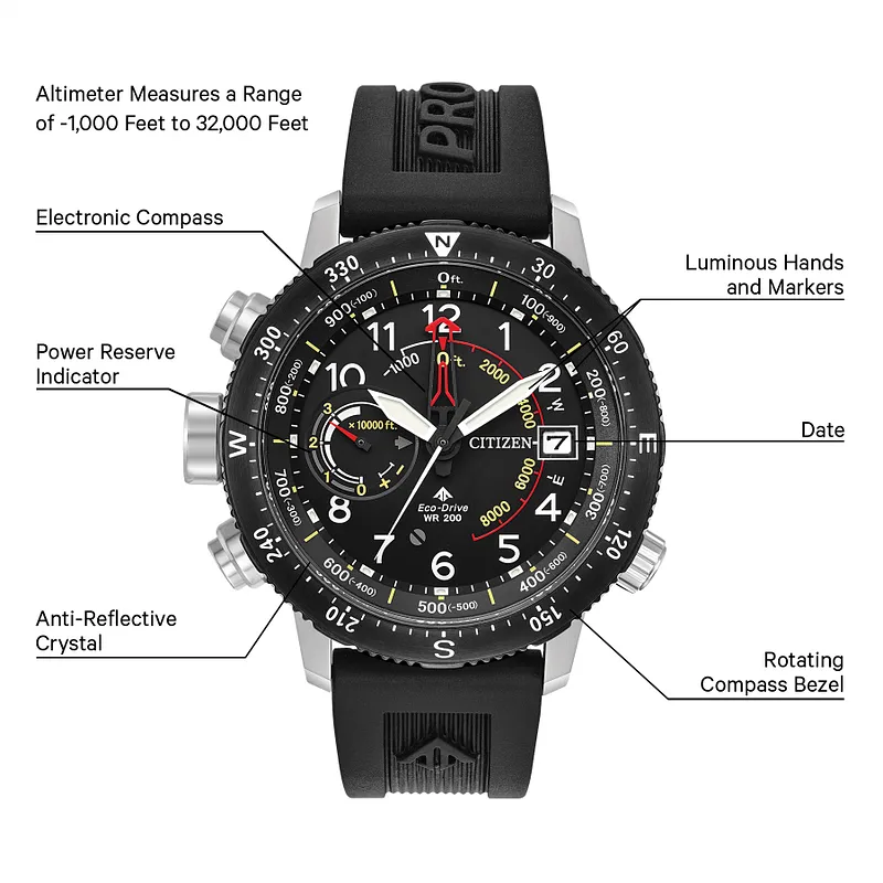 Promaster Altichron Men s Black BN5058 07E Sports Watch CITIZEN